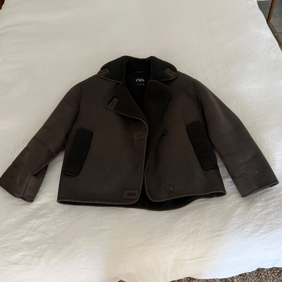 Zara Relaxed Double Faced Faux Shearling Jacket XS - Picture 2 of 10